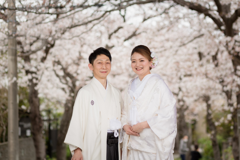 ※期間限定【桜フォトプラン】和装(白無垢または色打掛)・紋服、100カット、着付・ヘアメイク込