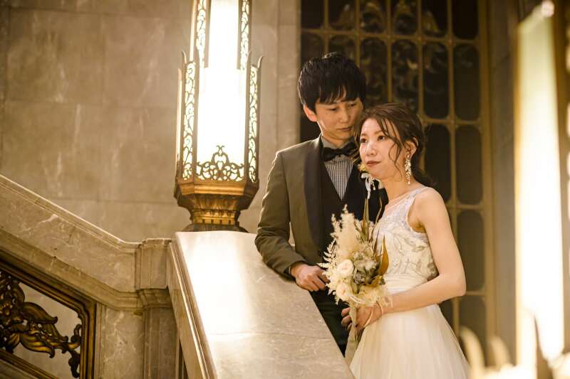 【※申請料込み!国立博物館撮影プラン】上質ウェディングドレス×タキシード【レタッチ済100カット以上全データ付き】