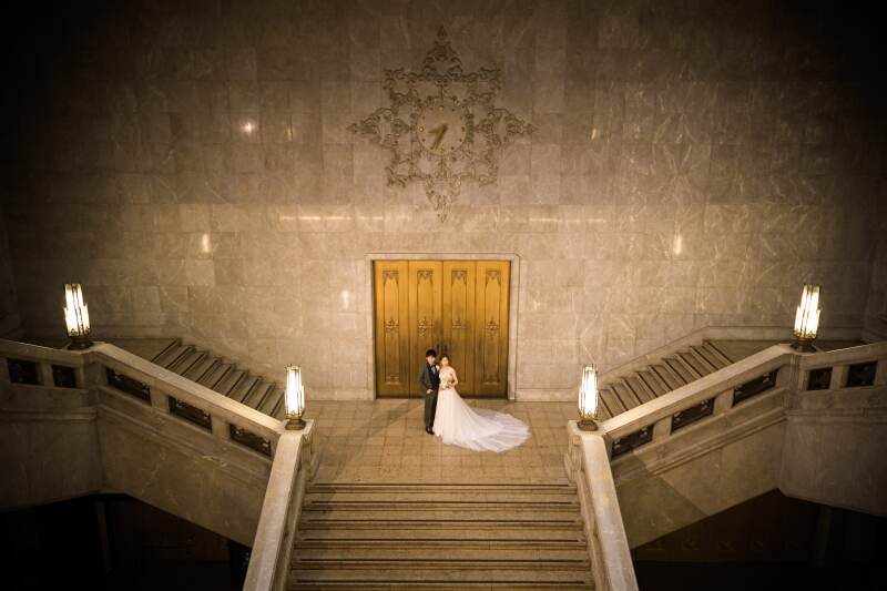 【※申請料込み!国立博物館撮影プラン】上質ウェディングドレス×タキシード【レタッチ済100カット以上全データ付き】