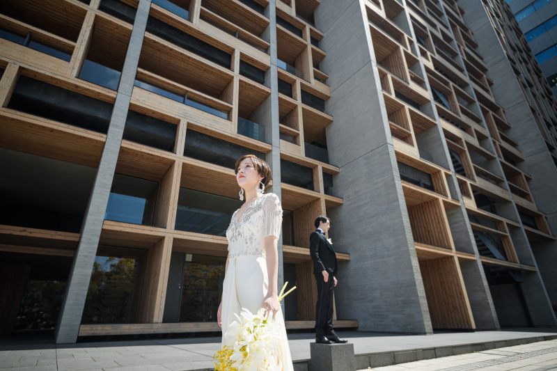 【木材会館撮影プラン】上質ウェディングドレス×タキシード【100カット以上全データ】