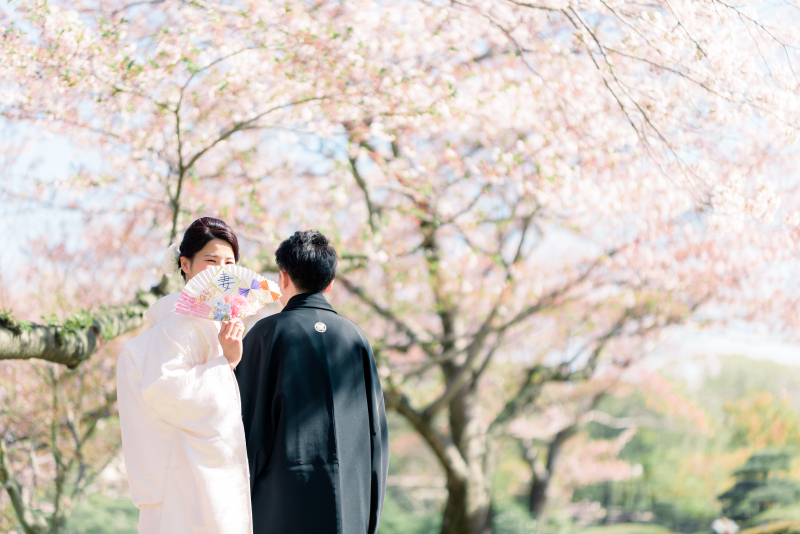 ※期間限定【桜フォトプラン】和装(白無垢または色打掛)・紋服、100カット、着付・ヘアメイク込