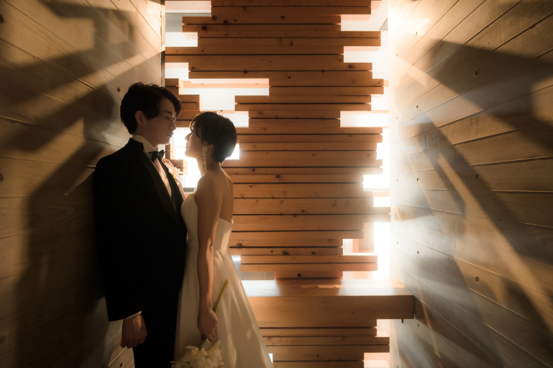 【木材会館撮影プラン】上質ウェディングドレス×タキシード【100カット以上全データ】