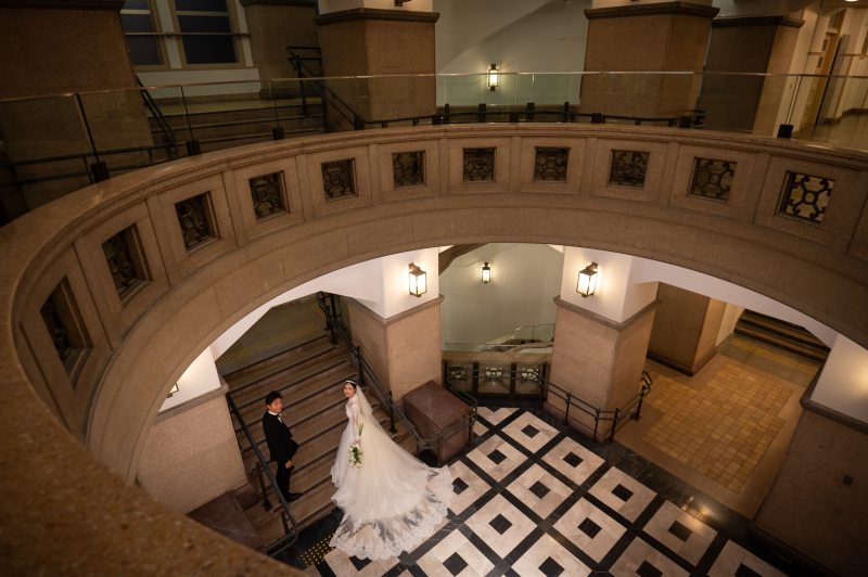 【港区郷土歴史館撮影プラン】上質ウェディングドレス×タキシード1着ずつ、レタッチ込100カット以上全データ