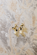 リボンパールイヤリング