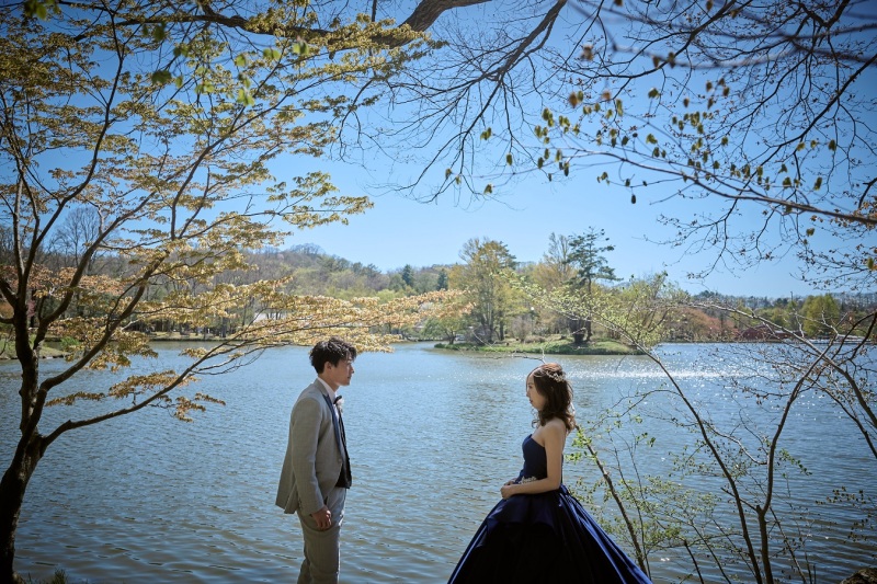 壮大な自然をバックに