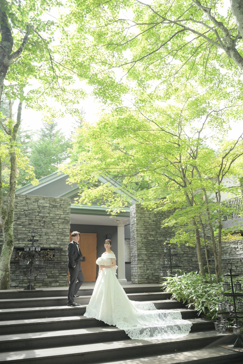 チャペルの正面で