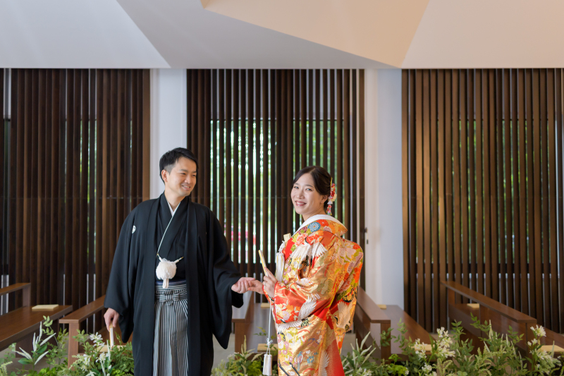 チャペル内へ移動して