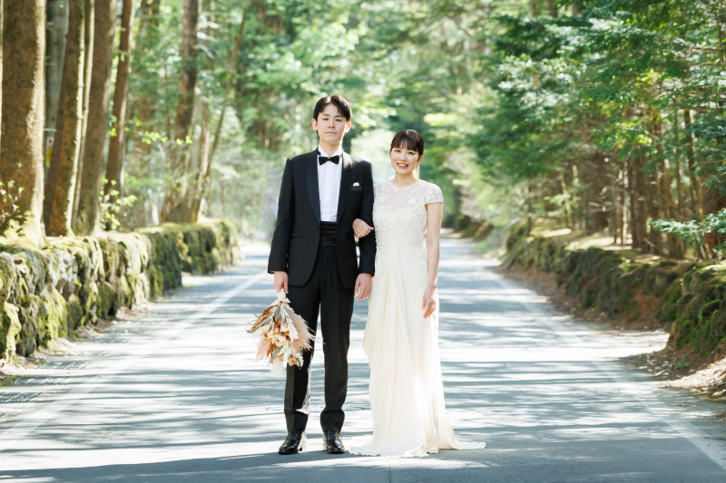 深緑の街路樹で