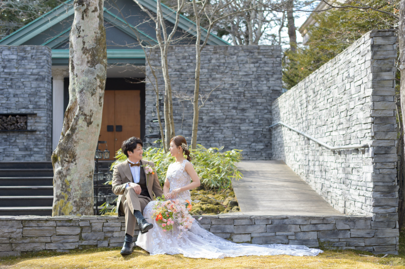 チャペル外にて