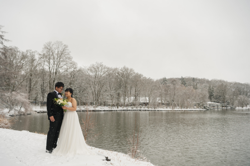 神社とは違った雪景色