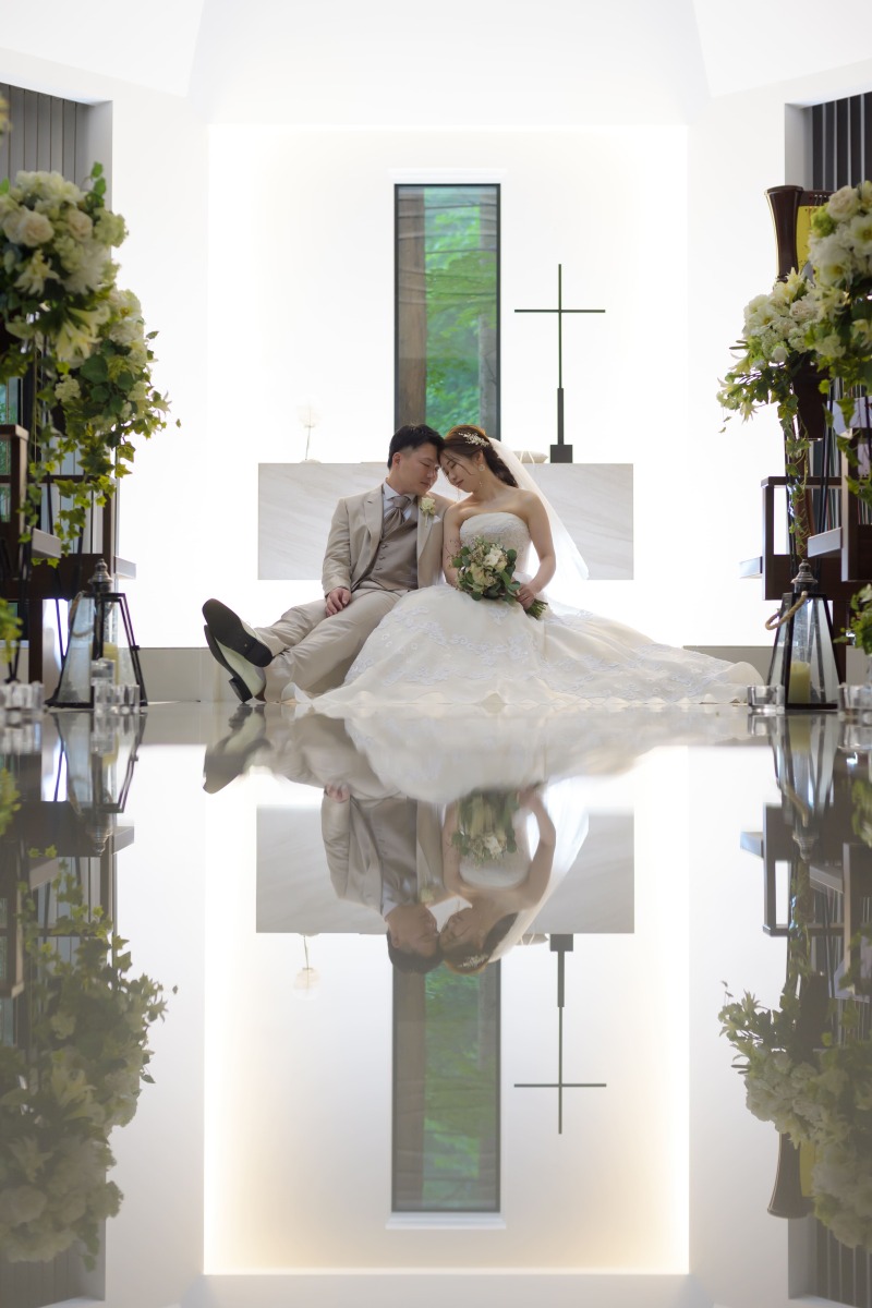 チャペルでのおふたり