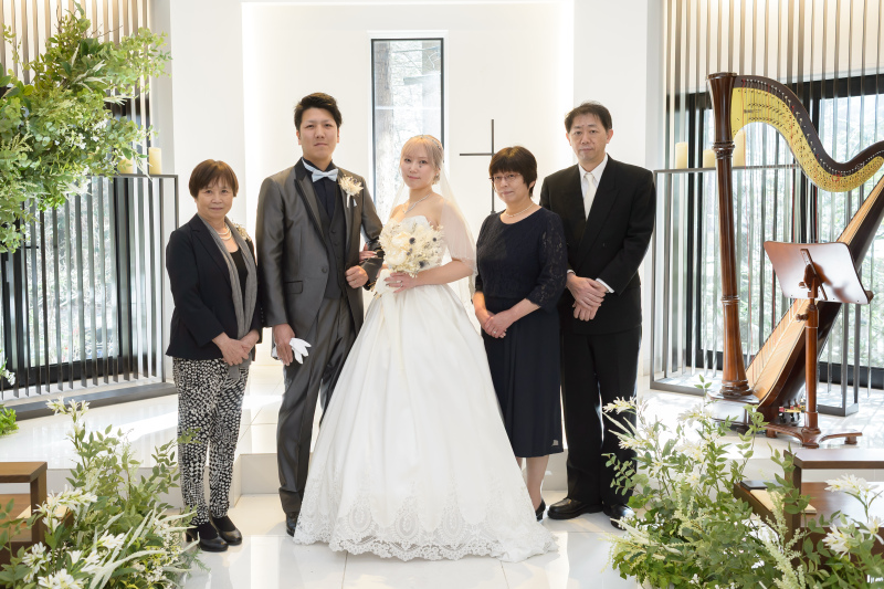 家族での集合写真