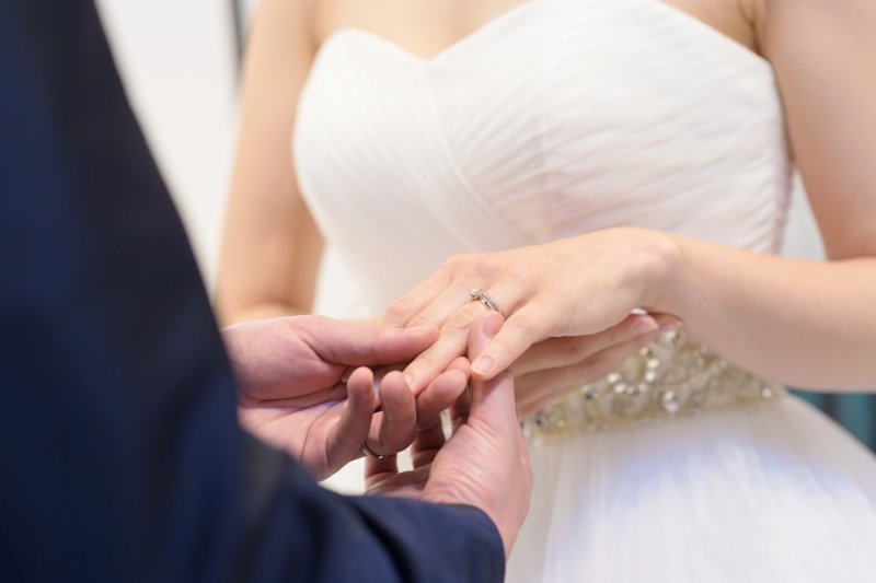 指輪の交換