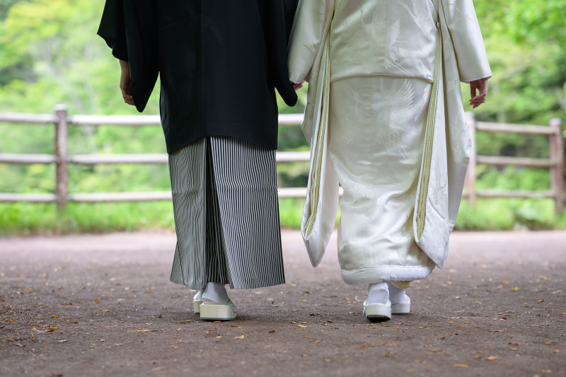 雲場池に向かって