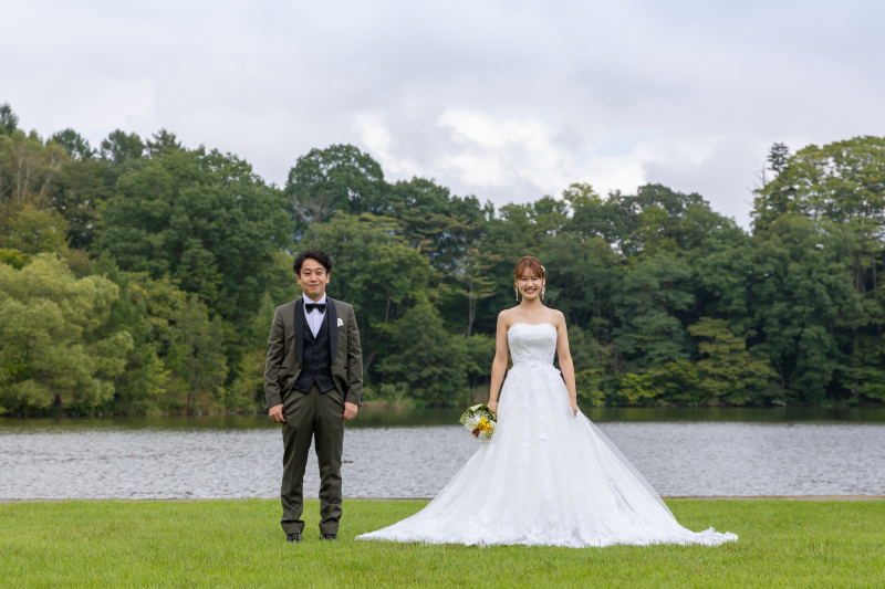 軽井沢タリアセン×洋装フォトウェディング