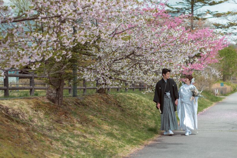 桜並木を歩いて