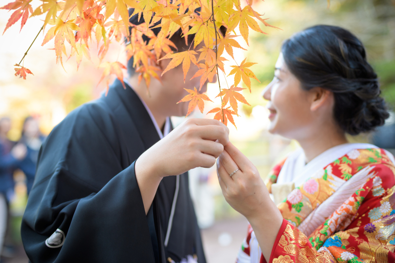 和装にお着換えをして。