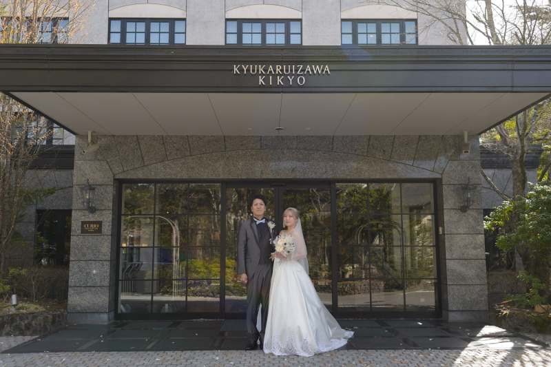 KIKYOのエントランスにて