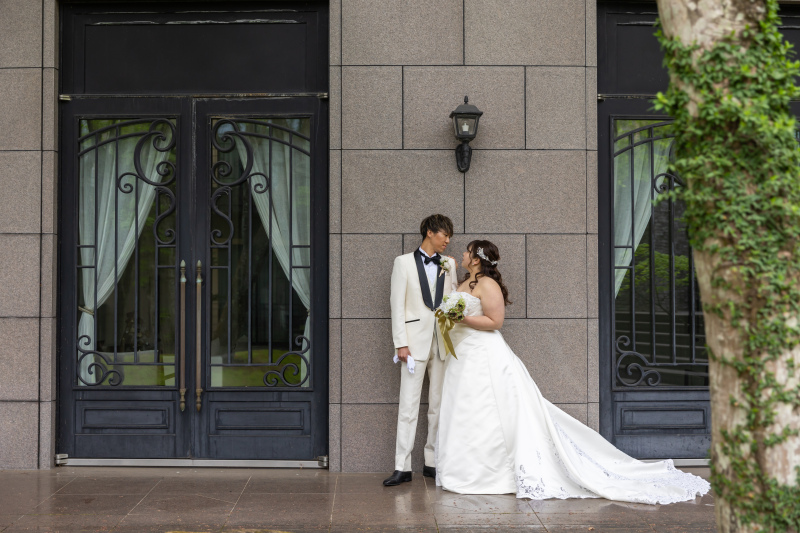 ロマンチックな中庭で