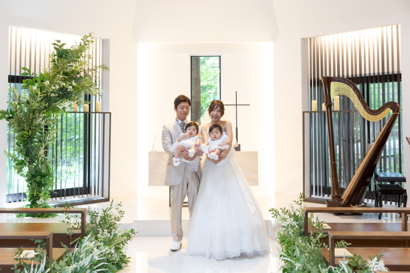チャペルで撮影