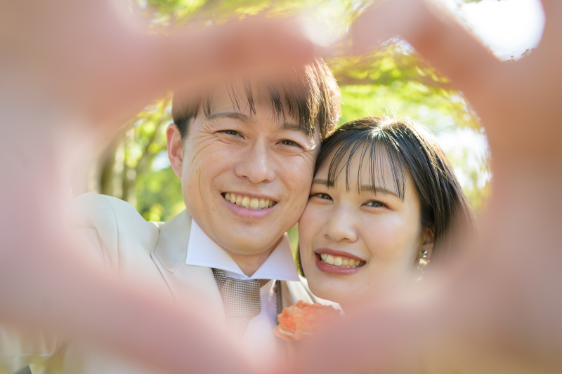 ハートからのぞいて