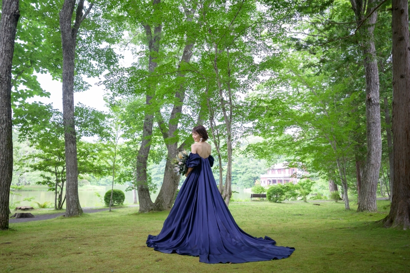 ネイビーが輝く森