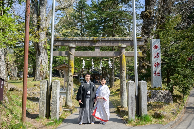 諏訪神社での撮影