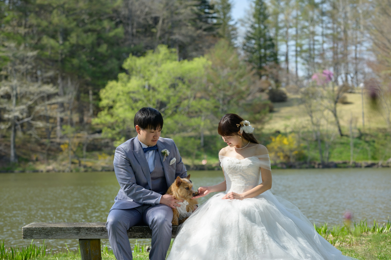 洋装でも愛犬と!