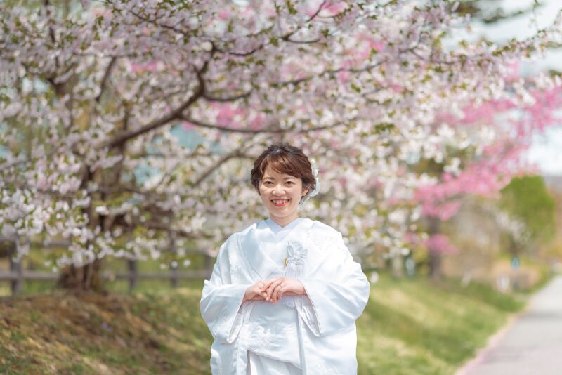 桜×和装