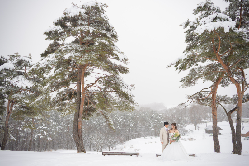 ※冬季おすすめロケーション【浅間牧場撮影プラン】選べるドレス×タキシード、ヘアメイク、移動費、申請費込み