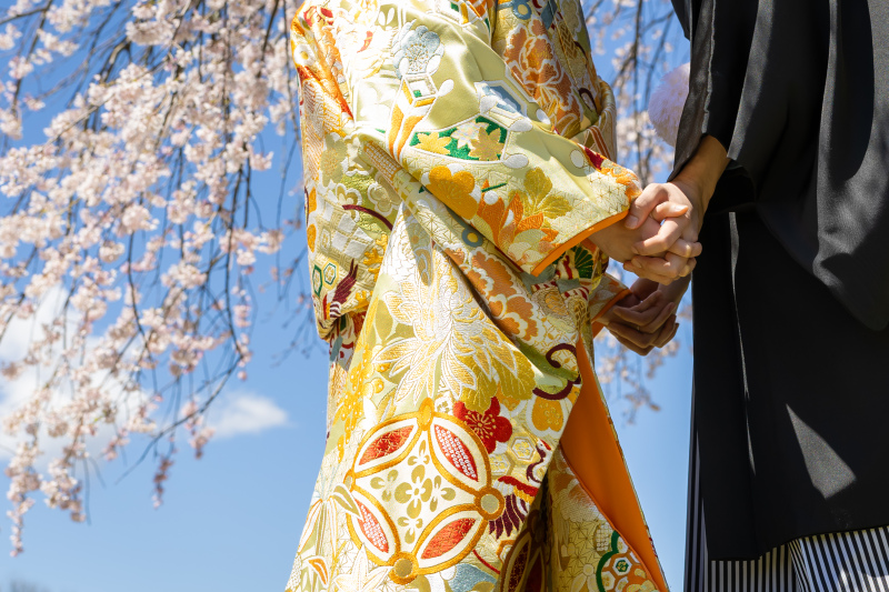 【桜｜矢ケ崎公園撮影プラン】上質色打掛&times;袴【レタッチ済100枚以上全データ付き】