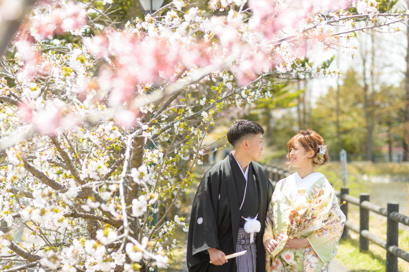 【矢ケ崎公園撮影プラン】上質色打掛×袴【レタッチ済100枚以上全データ付き】