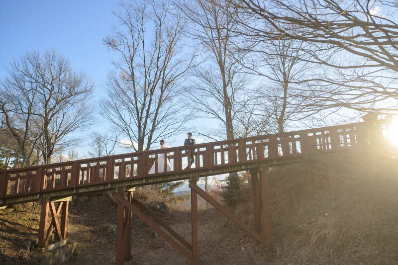 【飯綱山公園撮影プラン】選べる上質ドレス×タキシード、ヘアメイク、データ100枚