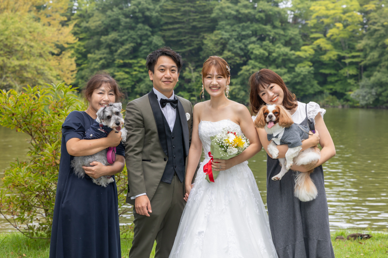 チャペルorロケーションお好きな場所で!【大好きな愛犬と叶えるフォトウェディングプラン】衣裳レンタル・ヘアメイク・データ100枚