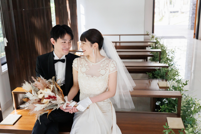 2025年内撮影|新婦衣装グレードアップ差額半額【洋装1着チャペル撮影】選べる上質ドレス×タキシード、ヘアメイク、データ100枚