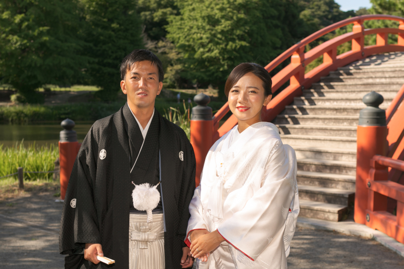 綿帽子をはずして洋髪に