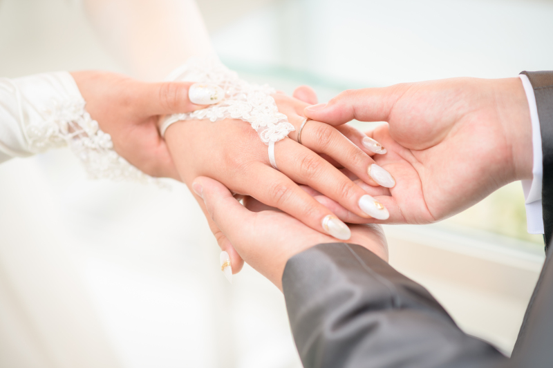 指輪の交換