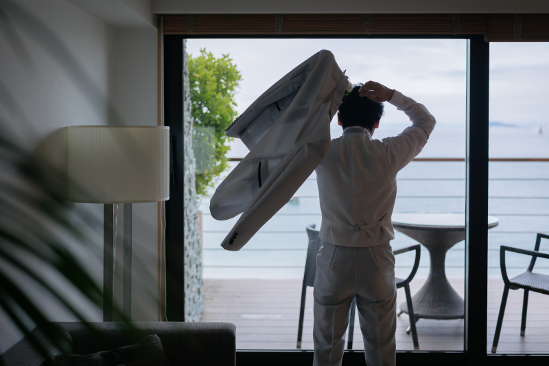 新郎のまっすぐな眼差し