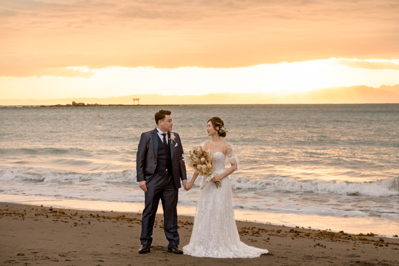 オレンジ色の空