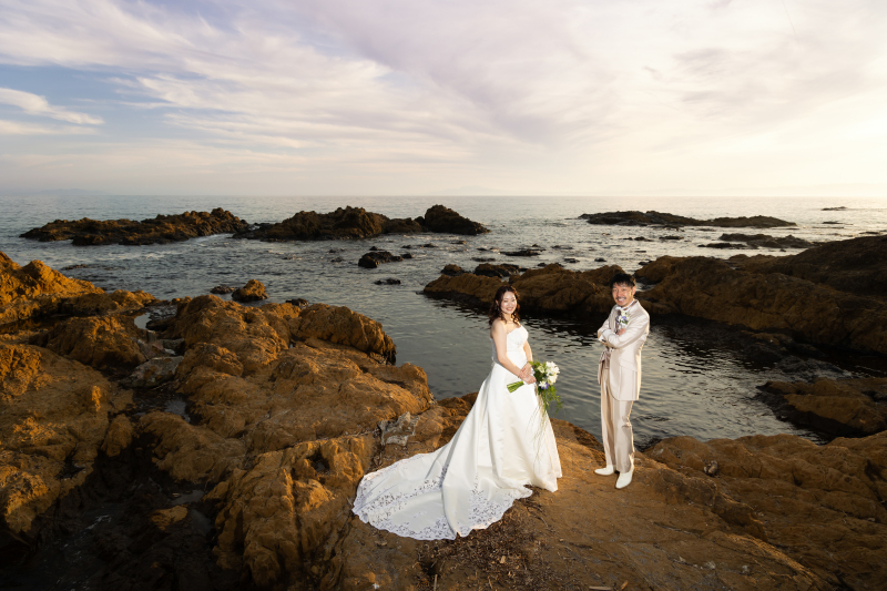 洋装×ロケーションフォトウェディング