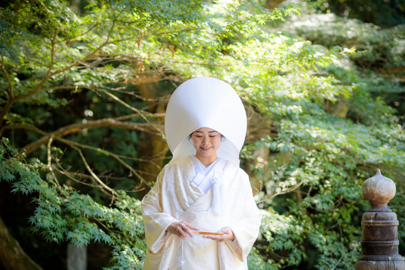 綿帽子姿の花嫁様