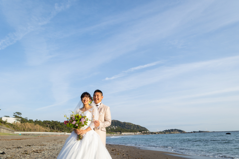 大きな空と海に包まれて