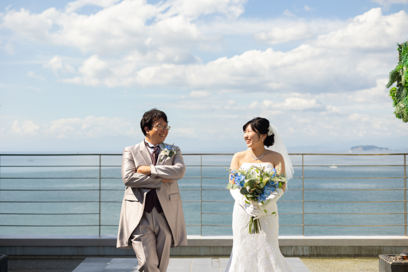 テラスで交わす、優しい視線