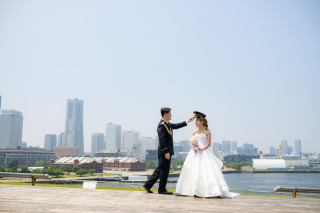 洋装×ロケーション