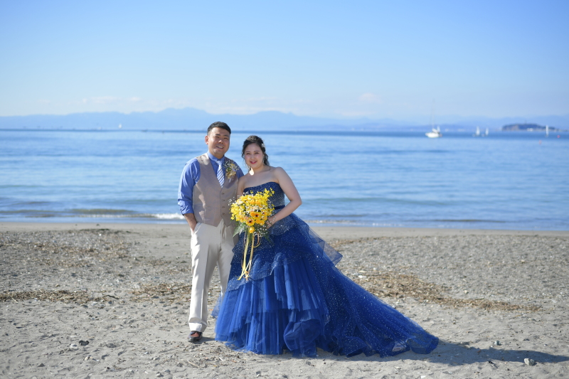 お色直しは海辺で