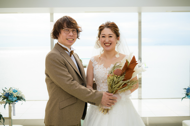 にっこり笑顔で