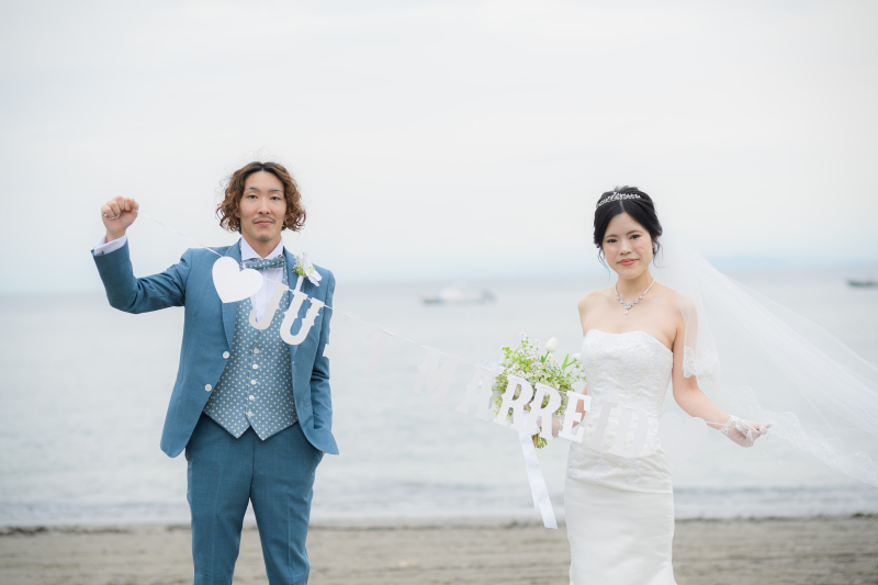 森戸海岸で