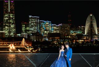 カラードレス×大さん橋ナイトフォト