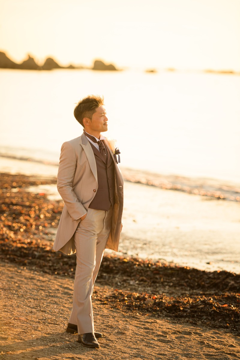 特別な一日を美しい夕陽とともに