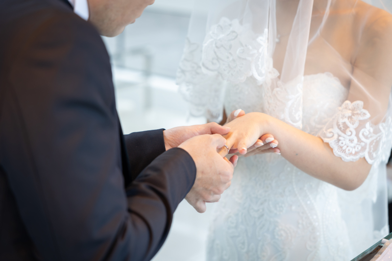 指輪交換シーン